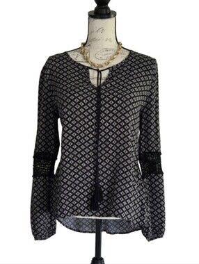Moonlight Crochet Inset Blouse.